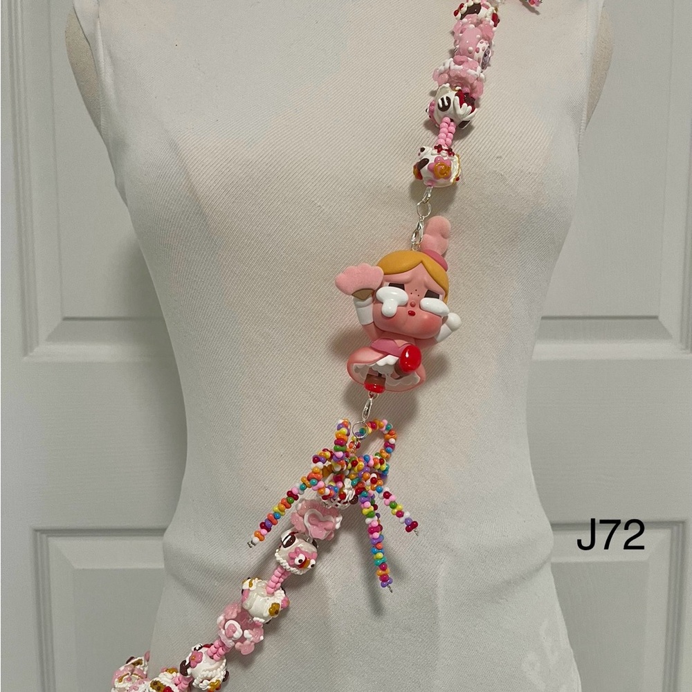 Handmade Crossbody Phone Strap with Figure Toy adjustable for Phone Lanyard,Bag